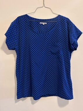 GAP Royal Blue Short Sleeve Tee with Black Polka‎ Dots